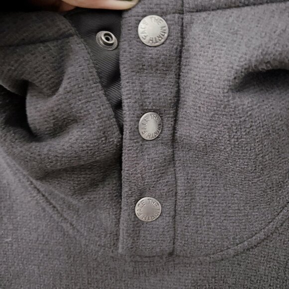 The North Face Women's Knit Stitch Fleece Pullover Top Charcoal Black Size M - Picture 3 of 9